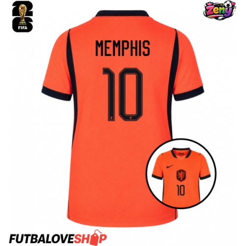 Dres Holandsko Memphis Depay #10 Domáci pre Ženy MS 2026 Krátky Rukáv